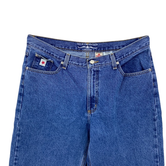 ROCKIES Jeans Relaxed Long Rise Straight Leg 100% Cotton Denim - Picture 3 of 7